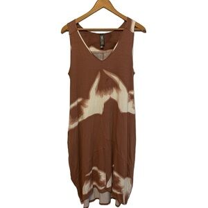 MarlaWynne Brown snd Cream Midi Dress Size Small.